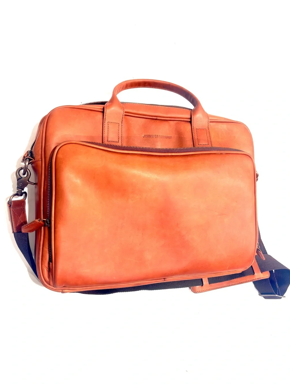Johnston & Murphy Rhodes Tan Briefcase